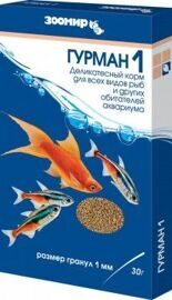 Зоомир Гурман корм для всех видов рыб гранулы 1мм 30г